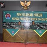 Tingkatkan Pengetahuan, Korem 044/Gapo Gelar Penyuluhan Hukum