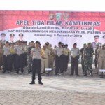 Jelang Pemilu 2019, Pemrov Sumsel Gelar Apel Tiga Pilar Kamtibmas