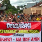 Warga Air Kali Linggau Selatan Deklasi Dukungan Jokowi-Ma’ruf Amin