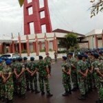 Jelang Nataru Lanud SMH Gelar Apel Gabungan dengan Kepolisian Dan Avsec Bandara SMB II