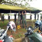 Persiapan Penutupan TMMD, Satgas Pasang Tenda Pleton