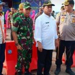 Dandim Dampingi Bupati Banyuasin Tinjau Posko Pam Lebaran