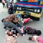 ‘Dahului Mobil’ Satu Keluarga Nyaris Tewas Tertabrak Truk