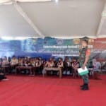 Babinsa Koramil Tanjung Enim Beri Materi Wasbang Kepada Peserta Perkemahan Pramuka Wisata