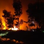 Kebakaran Lahan OI, Petugas Masih Bersiaga Dilokasi Kebakaran