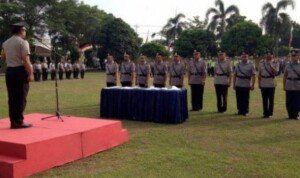 Kapolres Sergai AKBP Juliarman Eka Putra Pasaribu Pimpin Upacara Sertijab