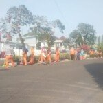 Sambut Hari Jadi Muba ke 63 Tahun Pasukan Orange Serbu Jalan Kolonel Wahid Udin Sekayu