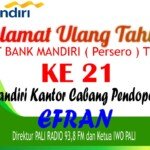 Tambah Usia, Bank Mandiri Harus Dapat Membantu Pertumbuhan Ekonomi PALI