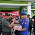 Korem 142 Tatag Dapat Surprise Dari Polda di Hari Jadi TNI Ke-74