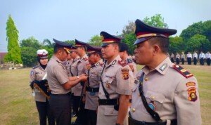 Kapolres Banyuasin Gelar Serah Terima Jabatan ke Pejabat Baru