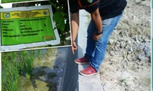 Baru Sebulan Rampung Dibangun, TPT Lubuk Bayas Sudah Retak