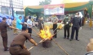 Kejari Batanghari Musnahkan Barang Bukti Kedua Kalinya Selama Tahun 2019