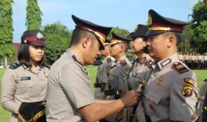 Kapolres Banyuasin Danny Pimpin Sertijab 5 Pejabat Utama