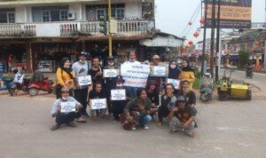 Peduli Bencana, Komunitas Vespa Bangka Barat Galang Dana di Lampu Merah