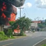 Tangki Terbakar di SPBU Batulawang Banjar