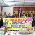 Ibadah di GSJA, Kapolres Sergai Berikan Sembako dan Kipas Angin