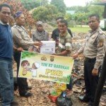 Polsek Pangkalan Balai Gelar Anjangsana ke Korban Kebakaran