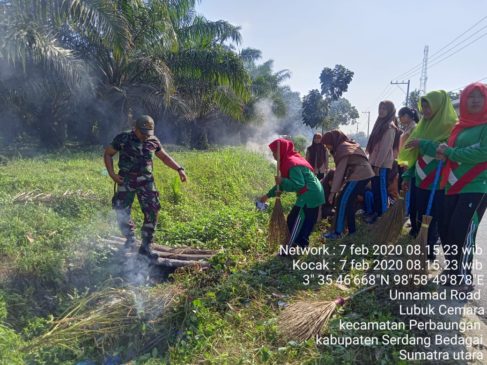 Pererat Silaturrahmi, Babinsa dan Pemdes Cemara Gotong Royong