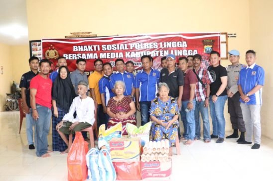 ‘HPN’ Polres Lingga dan Media Kab Lingga Gelar Bhakti Sosial