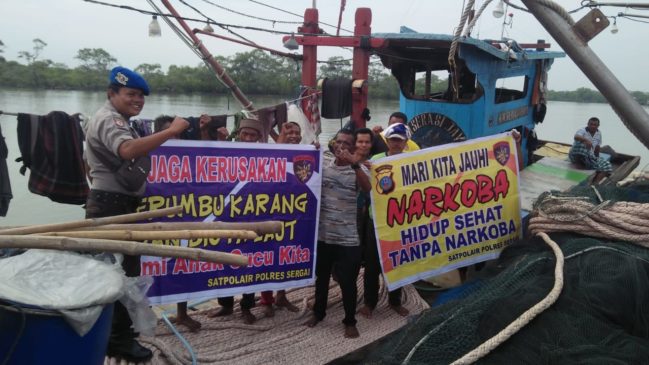 Satpol Air Polres Sergai Berikan Penyuluhan bagi Nelayan