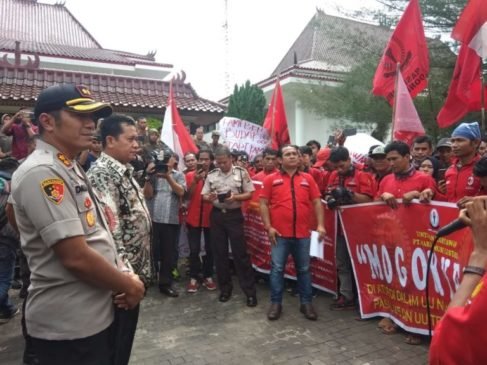 Tuntut Pencairan Honor, FBI Gelar Aksi di Depan Kantor Bupati Banyuasin