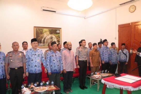 Pemkab Lingga dan Polres Lingga Tanda Tangani NPHD Pilkada 2020