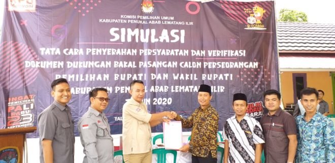 KPUD PALI Gelar Simulasi Penyerahan Syarat Paslon Independen