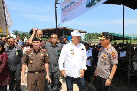 Kapolres Sergai Sambut Menteri Pertanian
