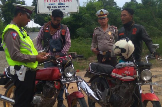 Satlantas Polres Tulang Bawang Gelar Razia di Jalintim Menggala