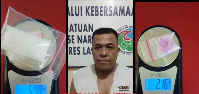 Kedapatan Bawa Sabu dan Pil Ekstasi, Warga Desa Guruh Agung Lahat Ditangkap