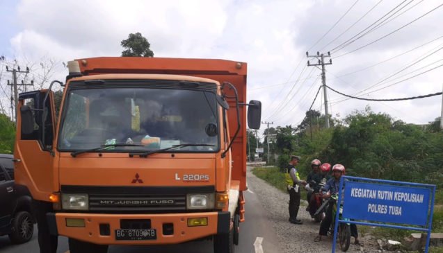 Satlantas Polres Tulang Bawang Gelar Razia Gakkum di Jalintim