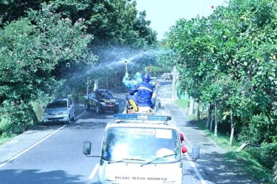 6 Titik di Kabupaten OKI Disemprot Disinfektan