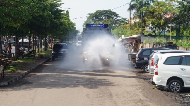 Penyemprotan Disinfektan Kota Palembang Dilakukan Secara ‘Serentak’