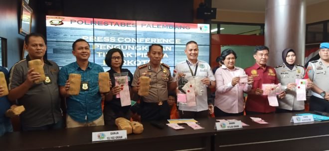 Satres Narkoba Polrestabes Palembang Ungkap 40 Kasus Narkoba Selama Satu Bulan