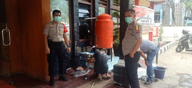 ‘Cegah Virus Corona’ Polsek SU I Sediakan Pencuci Tangan