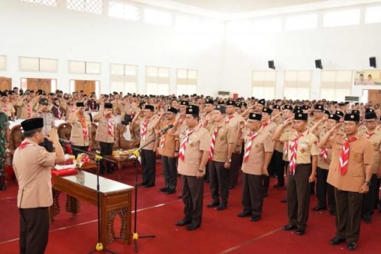 Bupati Askolani Lantik Pejabat Kwarcab Pramuka Banyuasin
