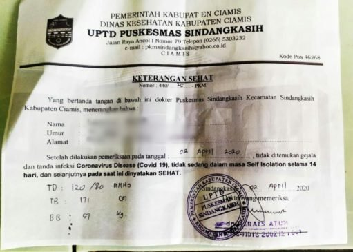Puskesmas Sindangkasih diduga Pungut Biaya Surat Keterangan Kesehatan