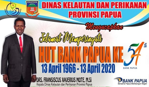 Kadis Perikanan dan Kelautan Provinsi Papua Ucapkan “Selamat” HUT Bank Papua