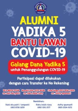 Alumni SMA Yadika 5 Joglo Angkatan 2005 Galang Donasi Penanggulangan Covid-19
