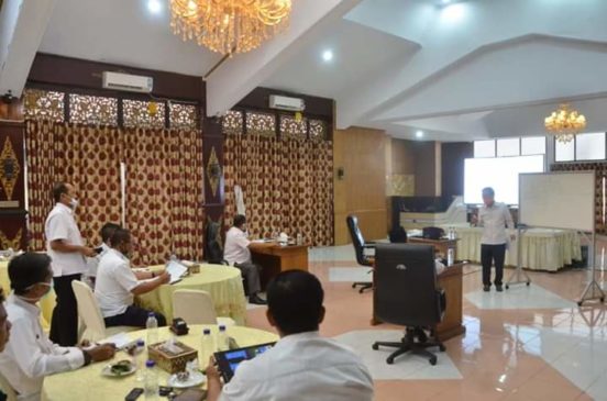 Bupati Batanghari Gelar Video Teleconference dengan Kemensos