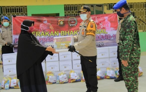 Polres Prabumulih Gelar Bakti Sosial Bagi Sembako