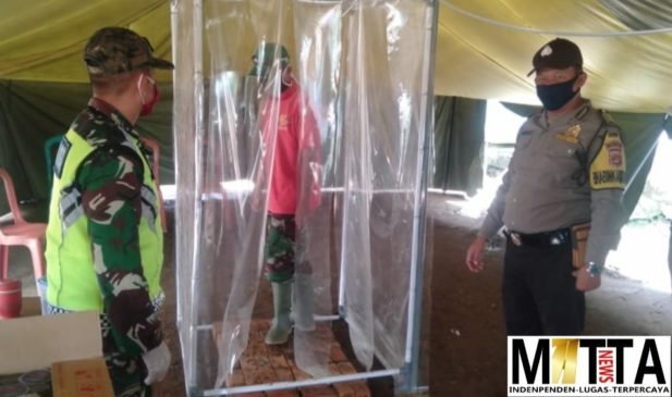 Pekon Bandar Baru, Satu-satunya Posko Yang Menyediakan Bilik Penyemprotan Desinfektan