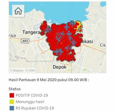 Update 9 Mei 2020 Covid-19 di DKI Jakarta : 4.958 Positif, 767 Sembuh, 437 Meninggal Dunia, 2.312 Dirawat, 1.442 Isolasi Mandiri