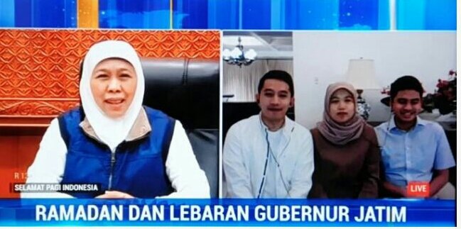 Gubernur Khofifah Ajak Bersilaturrahmi Idul Fitri Secara Online