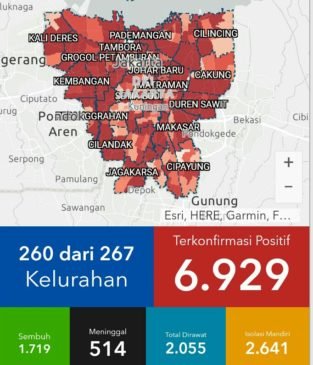 Update 29 Mei 2020 Corona di DKI Jakarta : 1.719 Sembuh, 6.929 Positif