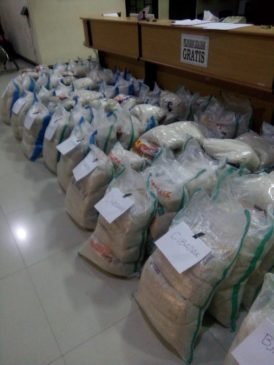 Pemkab Ciamis Distribusikan Bantuan Beras dan Telur Untuk Dapur Umum