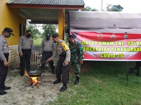 Polres Lingga dan TNI Buka Dapur Umum