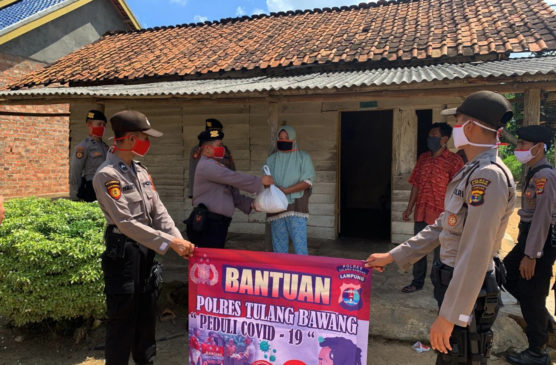 Kasat Sabhara Polres Tulang Bawang Giat Peduli Covid-19