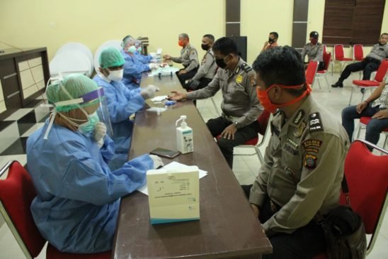 Personel Polres Sergai Lakukan Rapid Test Tahap II