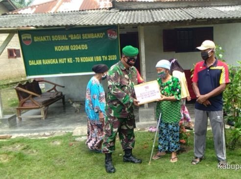 Jelang HUT Kodam 1/BB, Koramil 07/PB Gelar Bhakti Sosial
